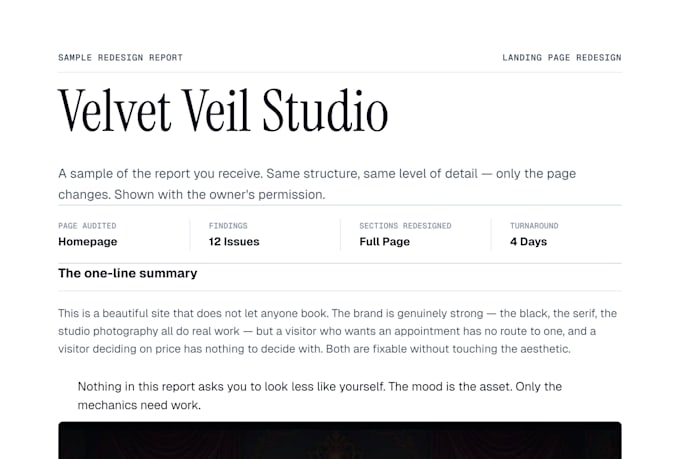 audit your landing page and redesign